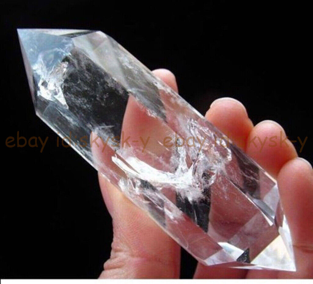 50-100mm Natural Clear Quartz Rocks Crystal Wand Double Point Pound Healing