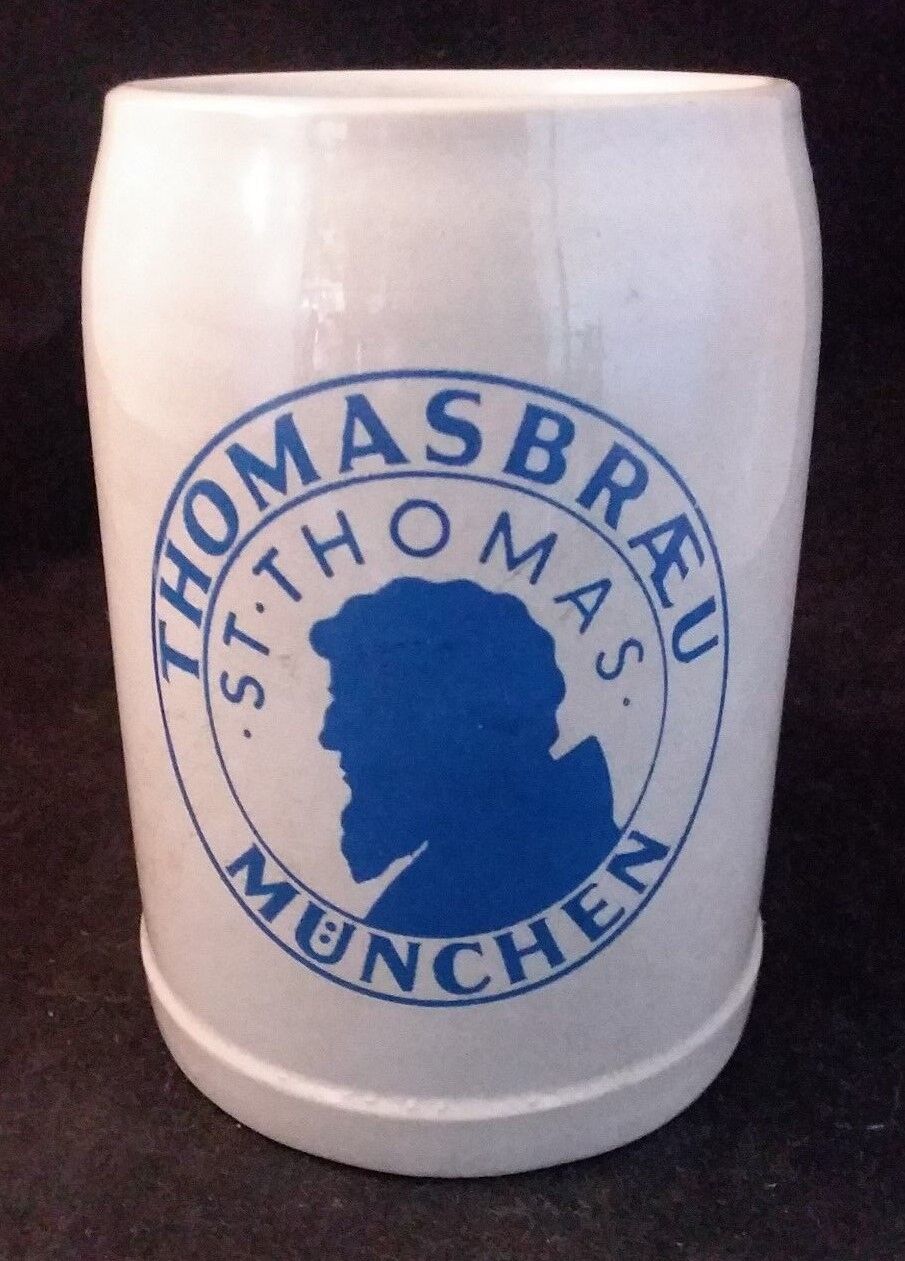 Vintage West German Beer Mug Stein .5 liter Thomasbraeu St.Thomas Munchen