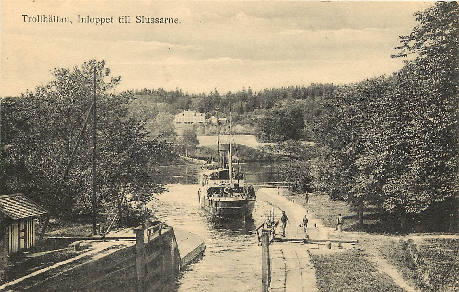 Postcard Trollhatten Inloppet till Slussarne Västra Götaland County, Sweden