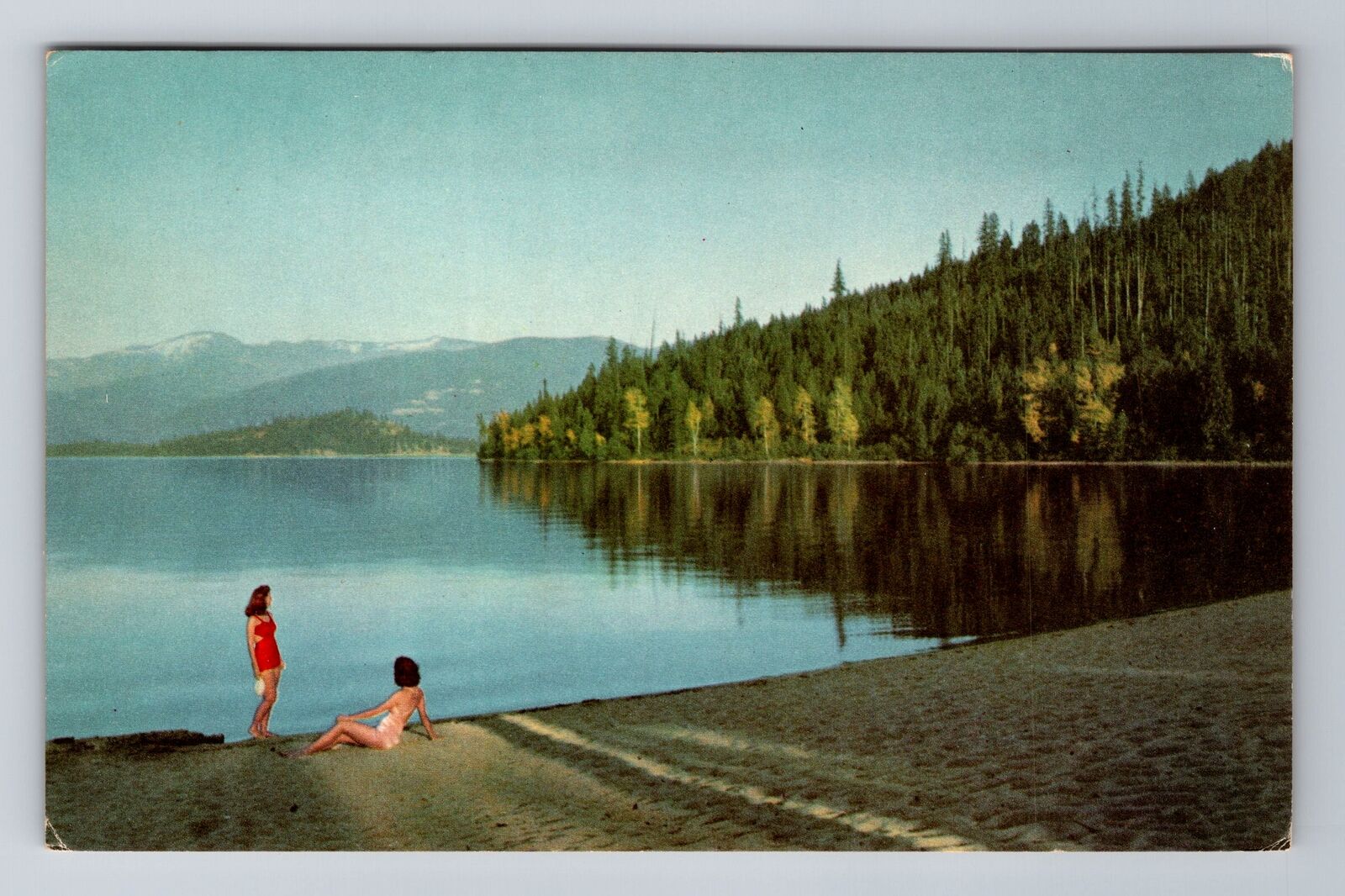 Coolin ID-Idaho, Priest Lake, Antique Vintage Souvenir Postcard