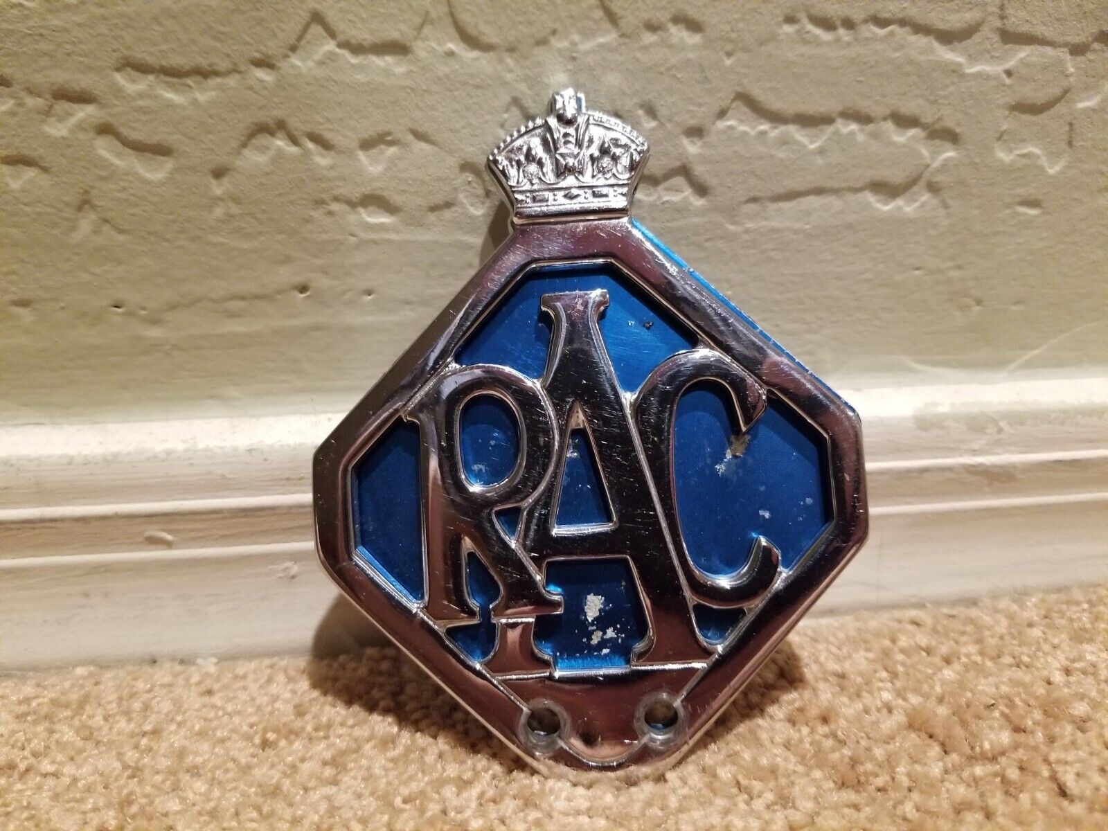 Vintage, Original, RAC Royal Automobile Club Grille Badge