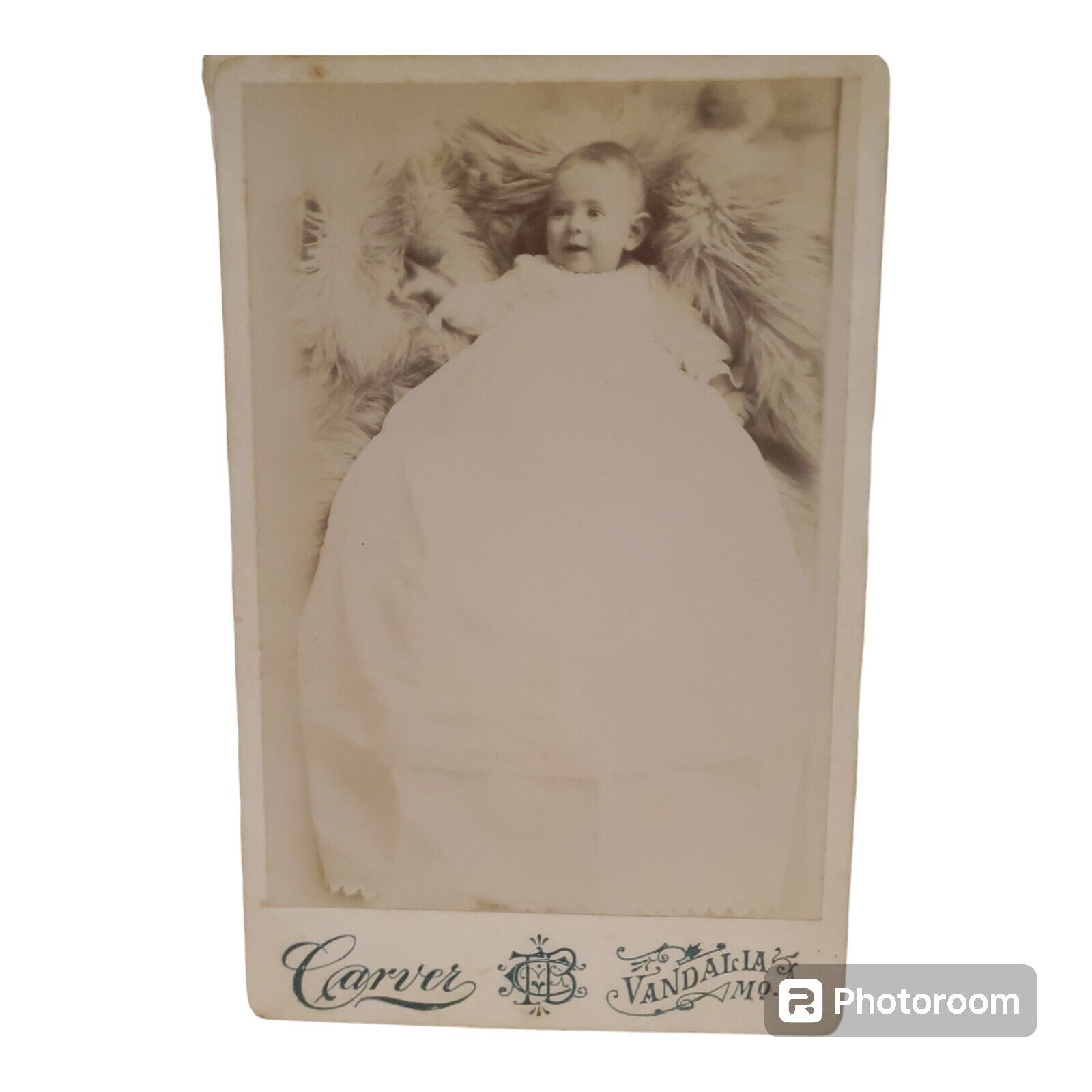 Antique Victorian Baby Cabinet Card Child Arvilla West 1896 Vandalia, MO