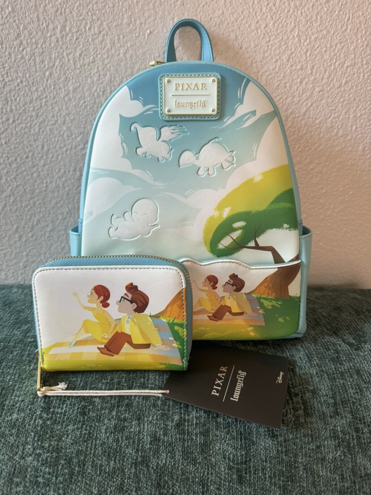 Loungefly Disney Pixar Up Daydream Mini Backpack + Wallet BOTH NEW WITH TAGS