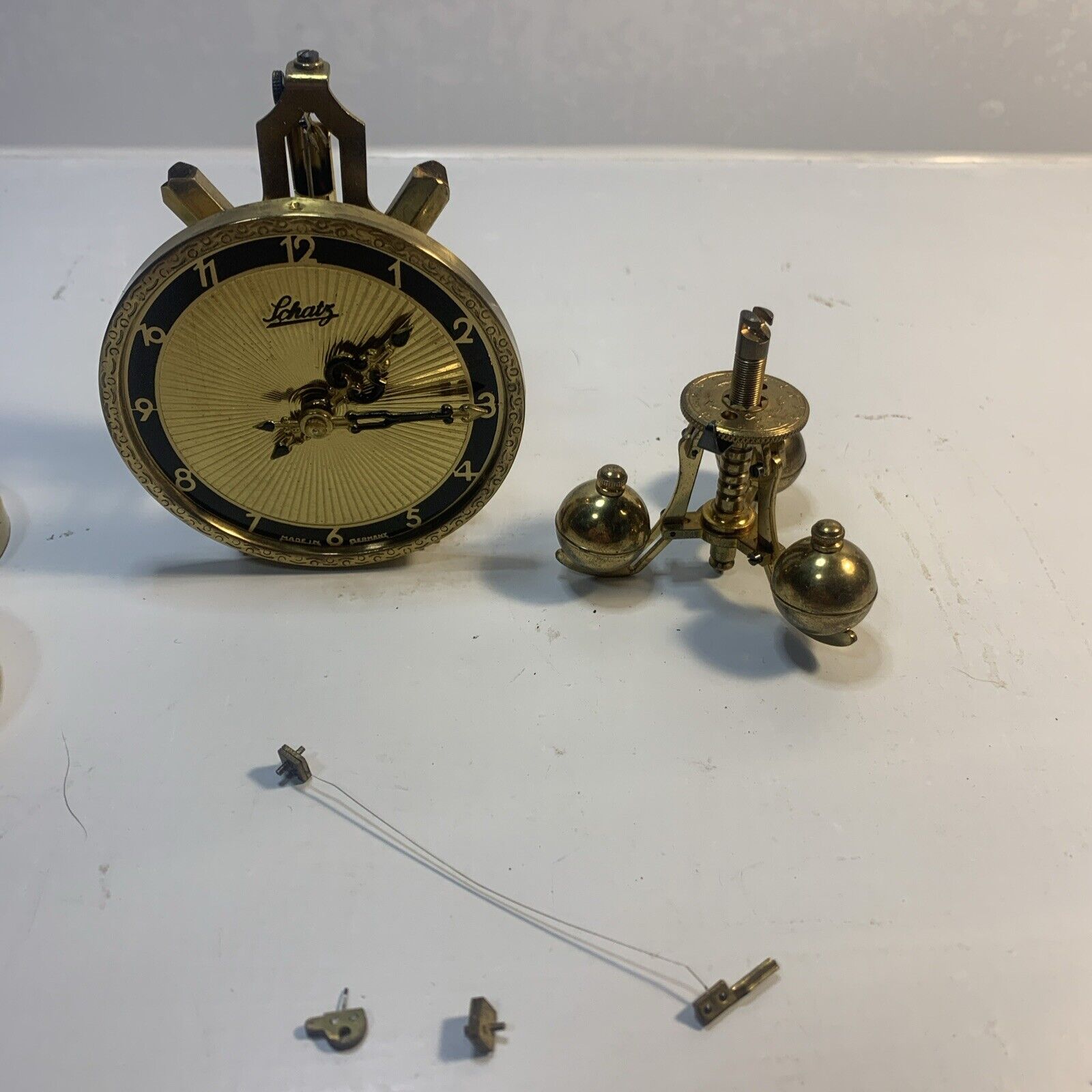 Schatz  Anniversary   Clock Parts  Pendulum, Face, Mechanism ....   Untested