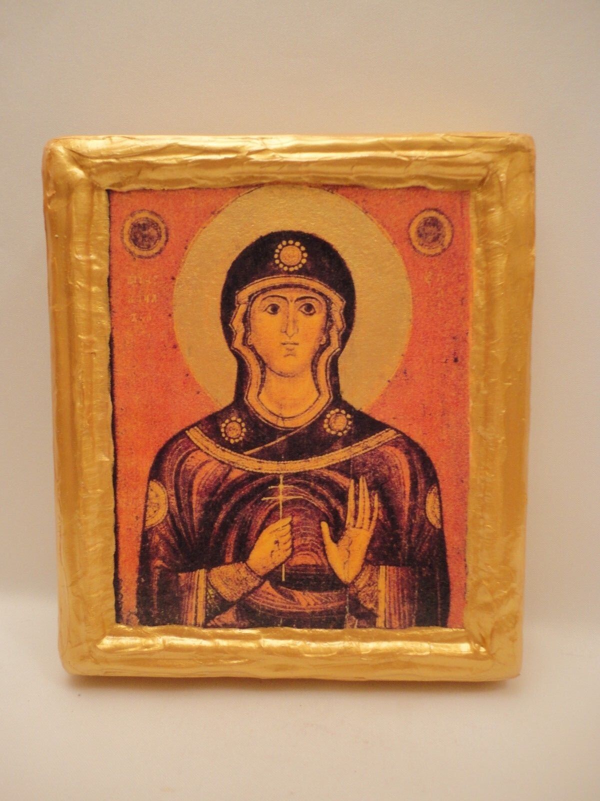  Saint Juliana of Constantinople Rare Eastern Orthodox Icon Art Wooden Plaque