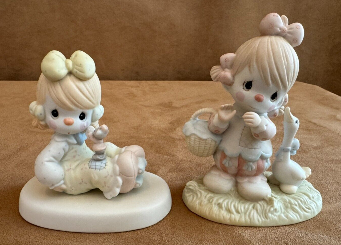 Clown Precious Moments 2 figurines Waddle I do without you 520632 12459 vintage