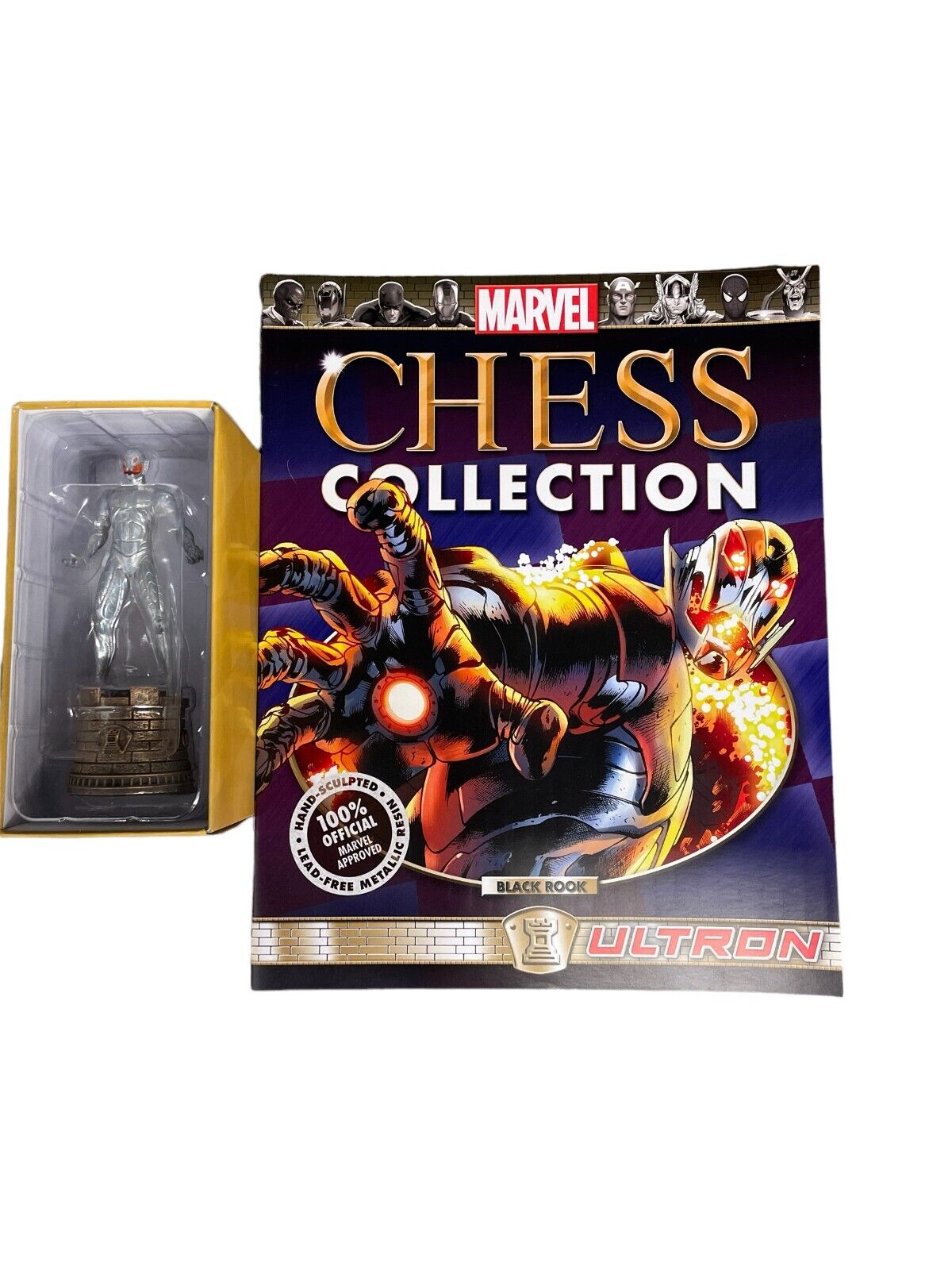 Eaglemoss MARVEL Chess Collection Ultron Black Rook Figure & Magazine