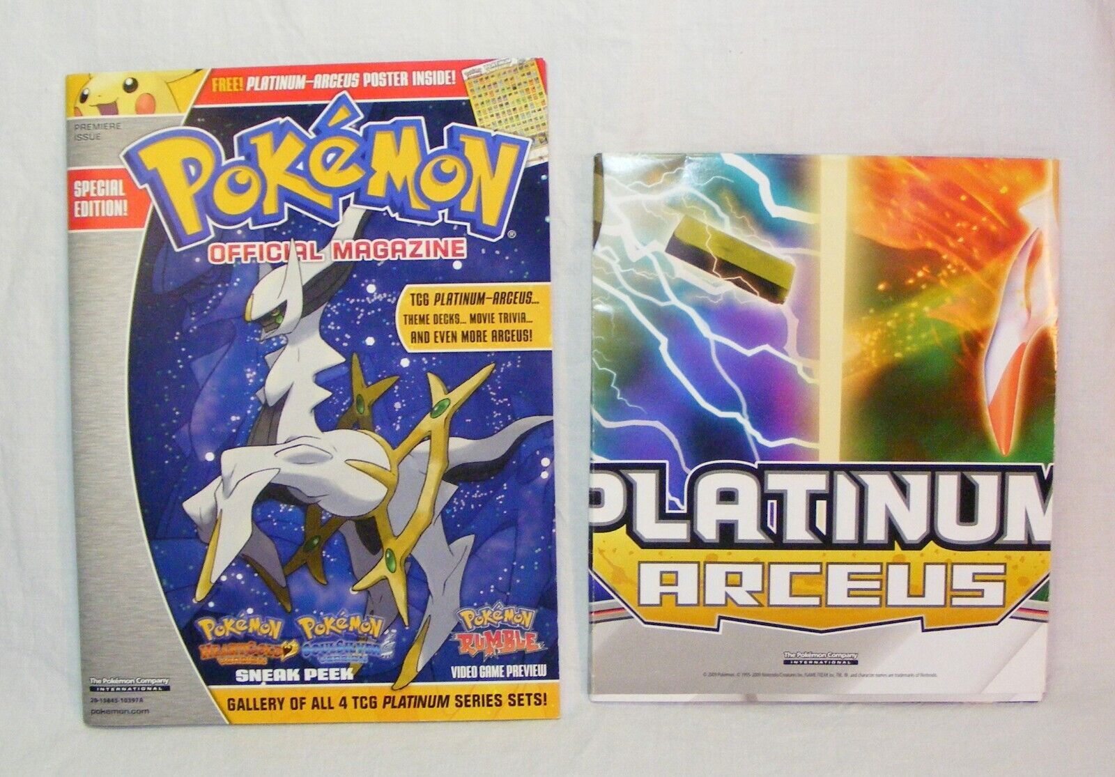 Pokemon Official Magazine Premiere Issue with Arceus poster no booster pack 2009