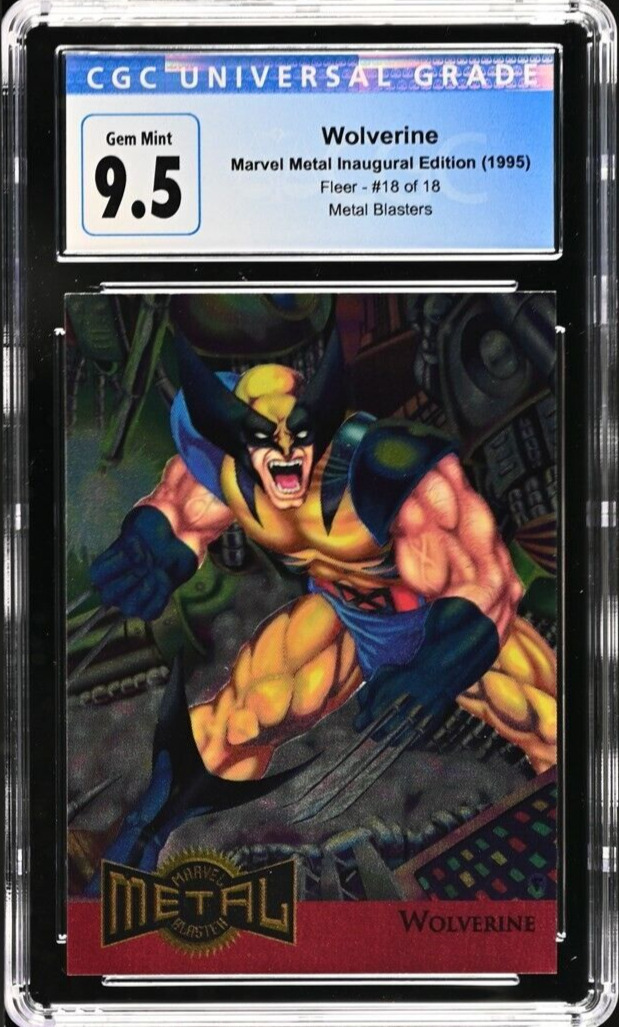 1995 Marvel Metal X-Men WOLVERINE Metal Blasters CGC GEM MINT 9.5/10