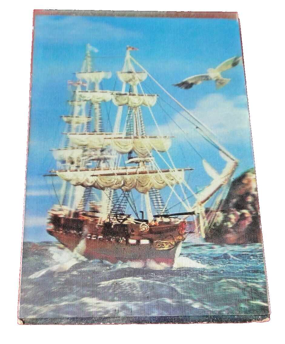 Postcard Relief 3D Boat Sailboat 2 Mats
