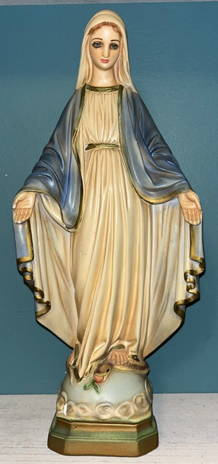 VINTAGE NUNS CONVENT CATHOLIC BLESSED VIRGIN MARY STATUE 13.5\