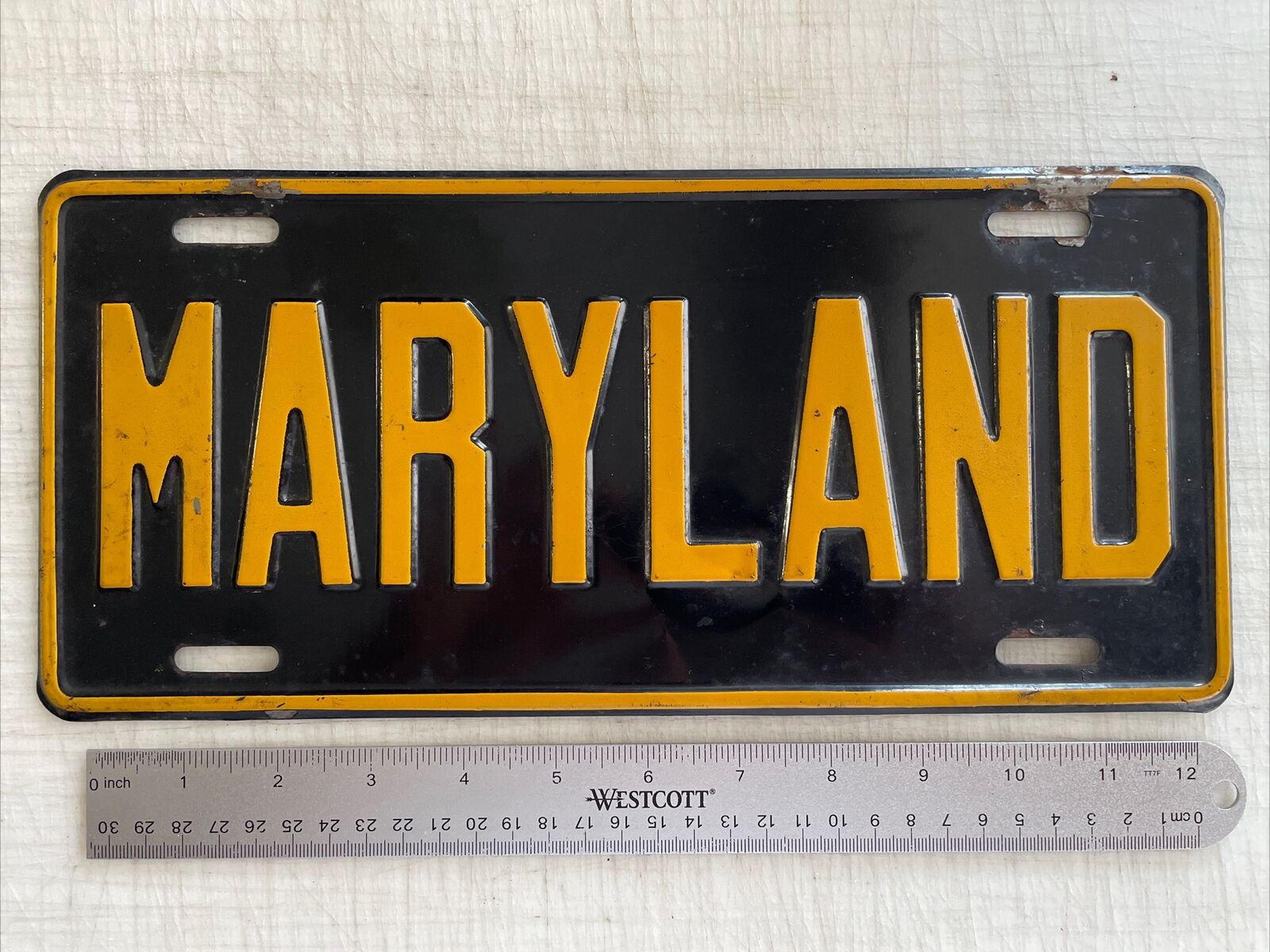Vintage 1954 MARYLAND License Plate Tag Booster Topper