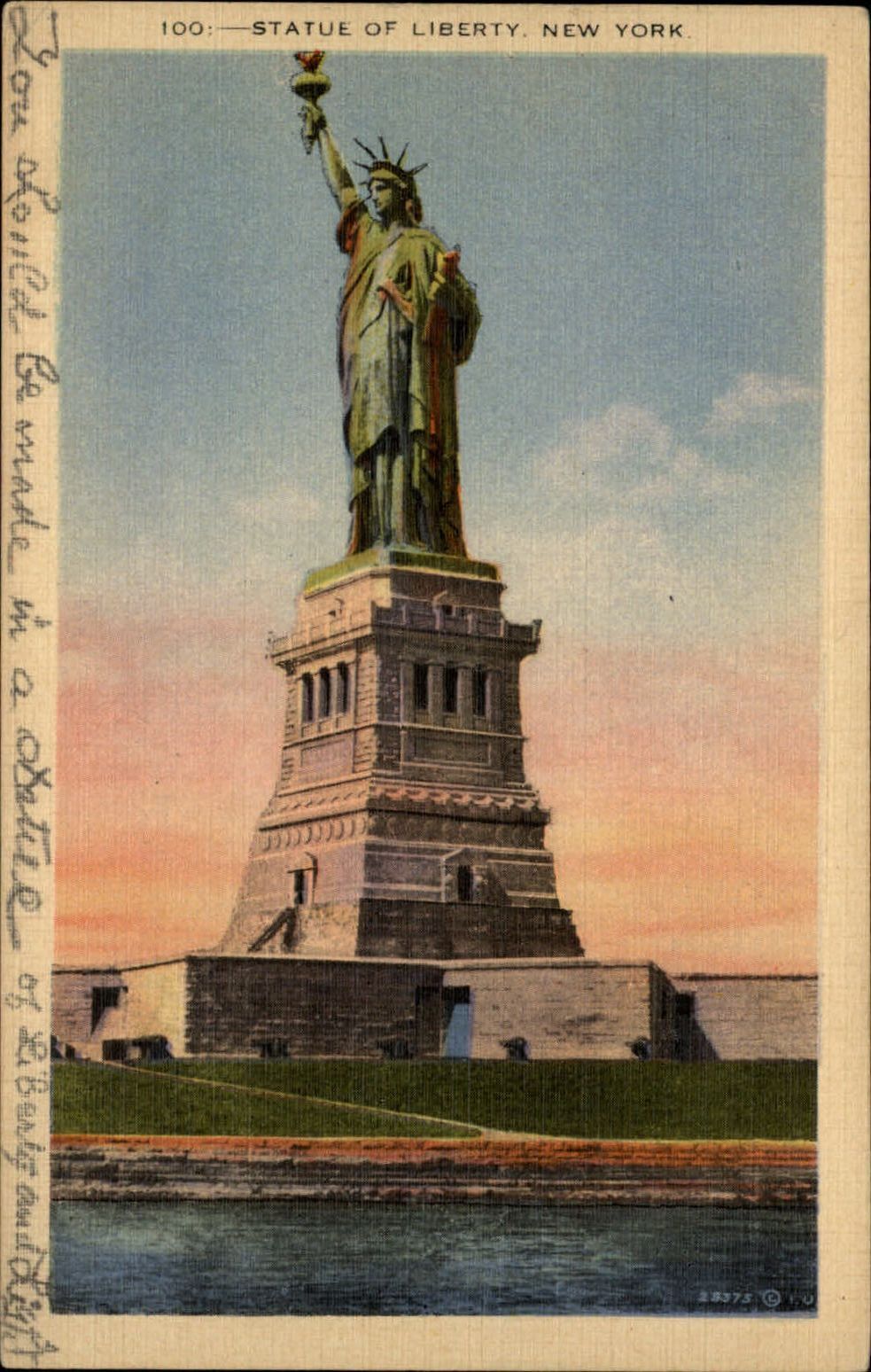 Statue of Liberty New York City ~ 1939 to R Chapman St Petersburg FL