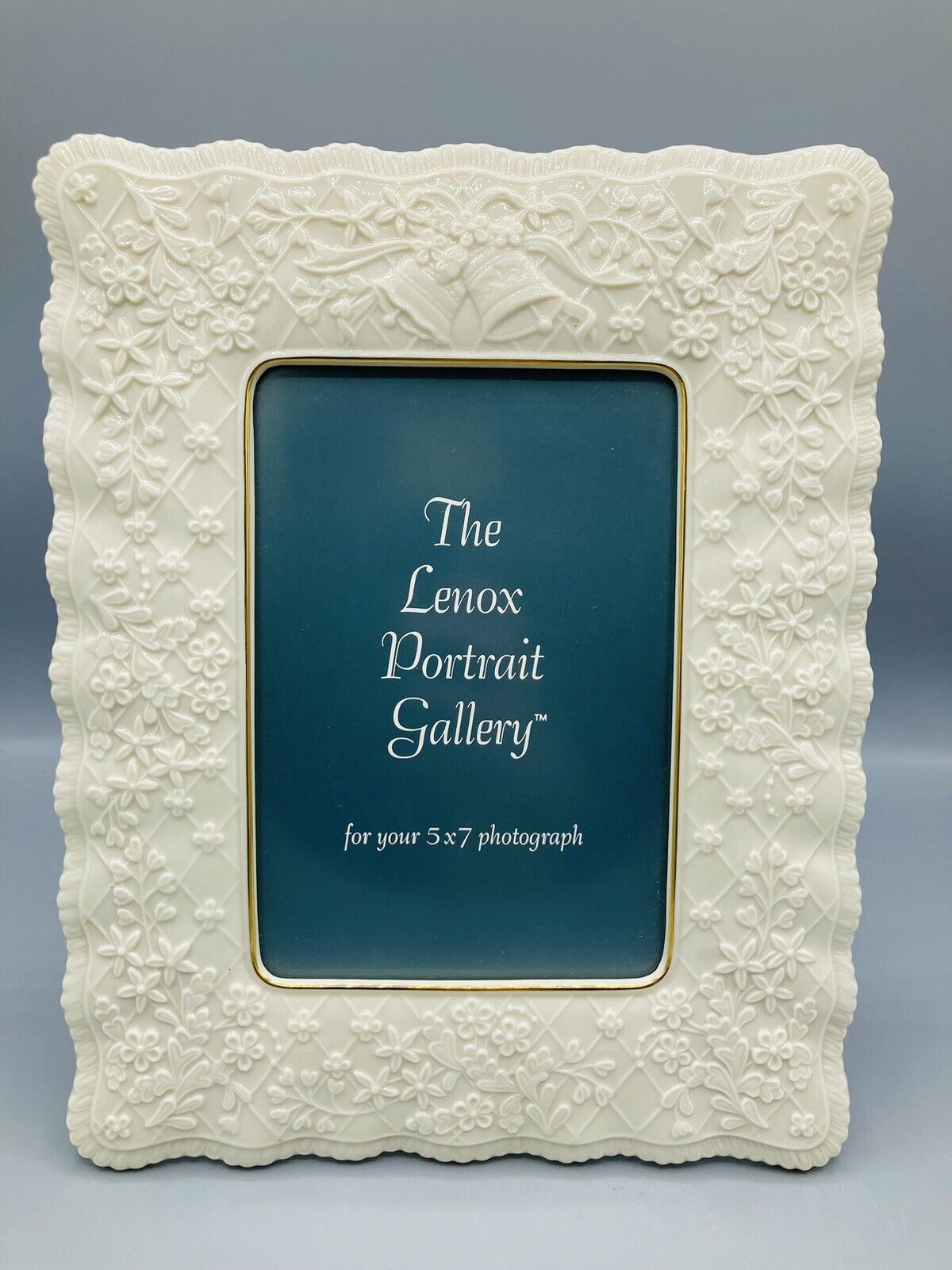 Vintage Lenox 5”x7” Picture Frame The Wedding Promises Collection Floral