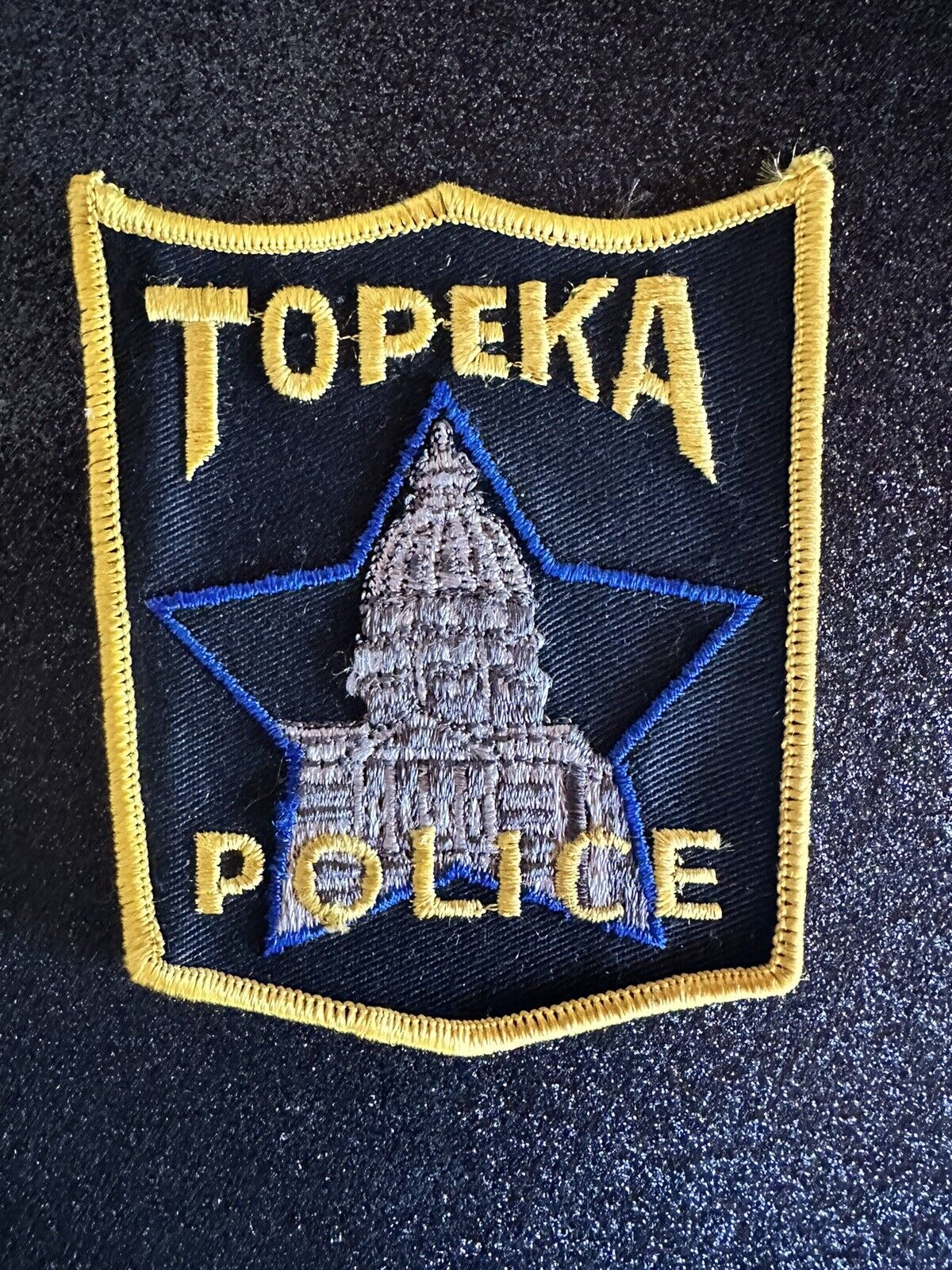 Topeka Police Dept Shoulder Patch KS (1970s Issue) ~ Vintage ~ Excellent Cond