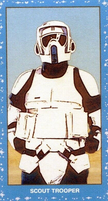 2022 Topps 206 - Star Wars-Wave 2 **Scout Trooper** Blue Starfield - NM - Clean
