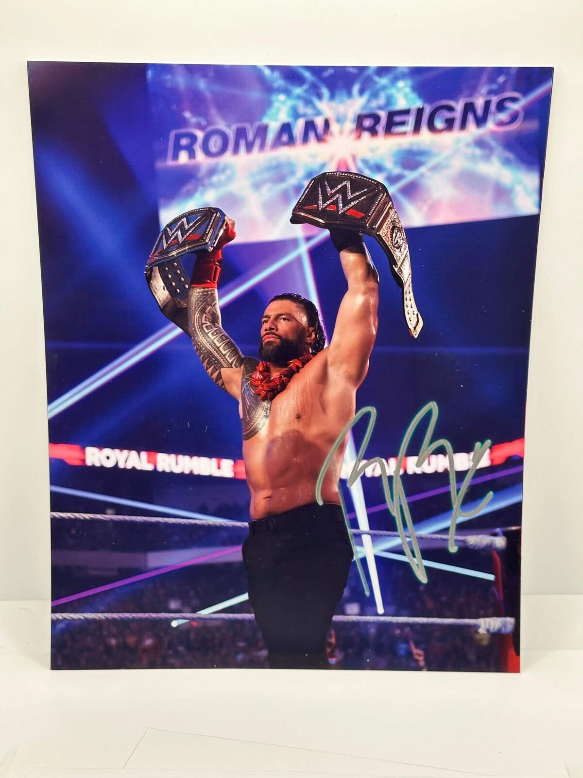 Roman Reigns WWE Celebration Signed Autographed Photo Authentic 8X10 COA