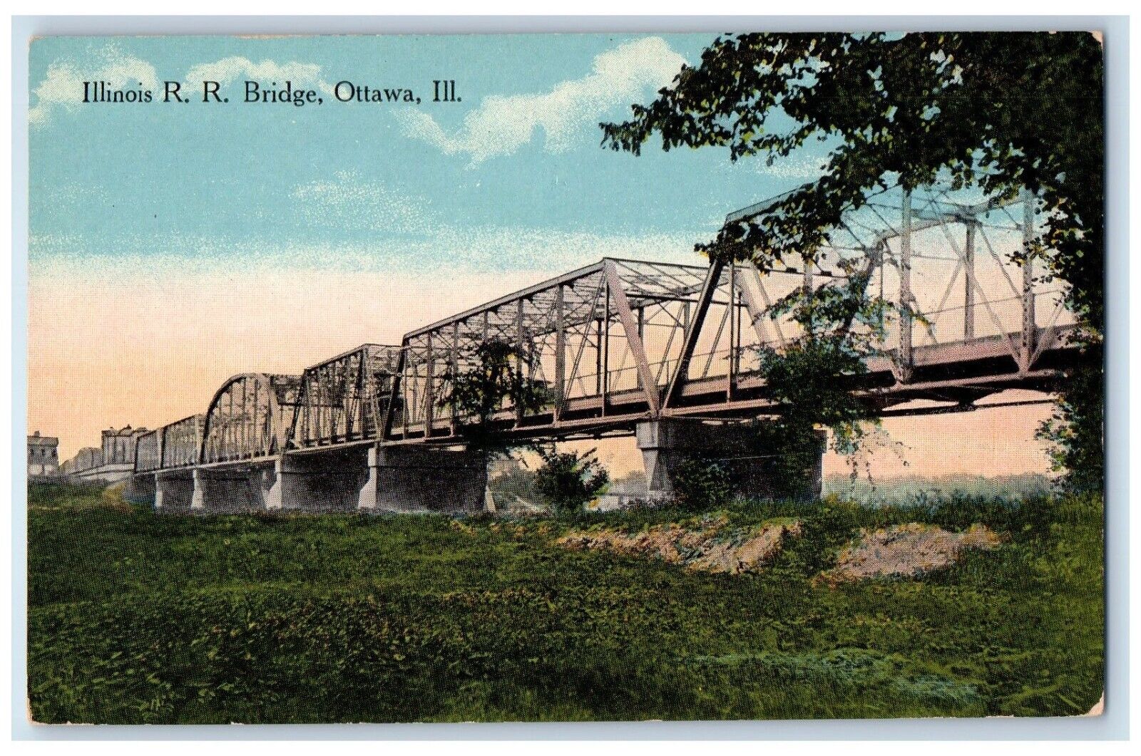 c1910\'s Illinois R. R. Railroad Ottawa IL Unposted Antique Postcard