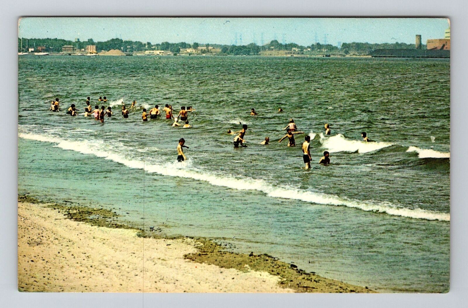 Dunkirk NY-New York, Dunkirk Harbor, Wright Park Beach, c1973 Vintage Postcard