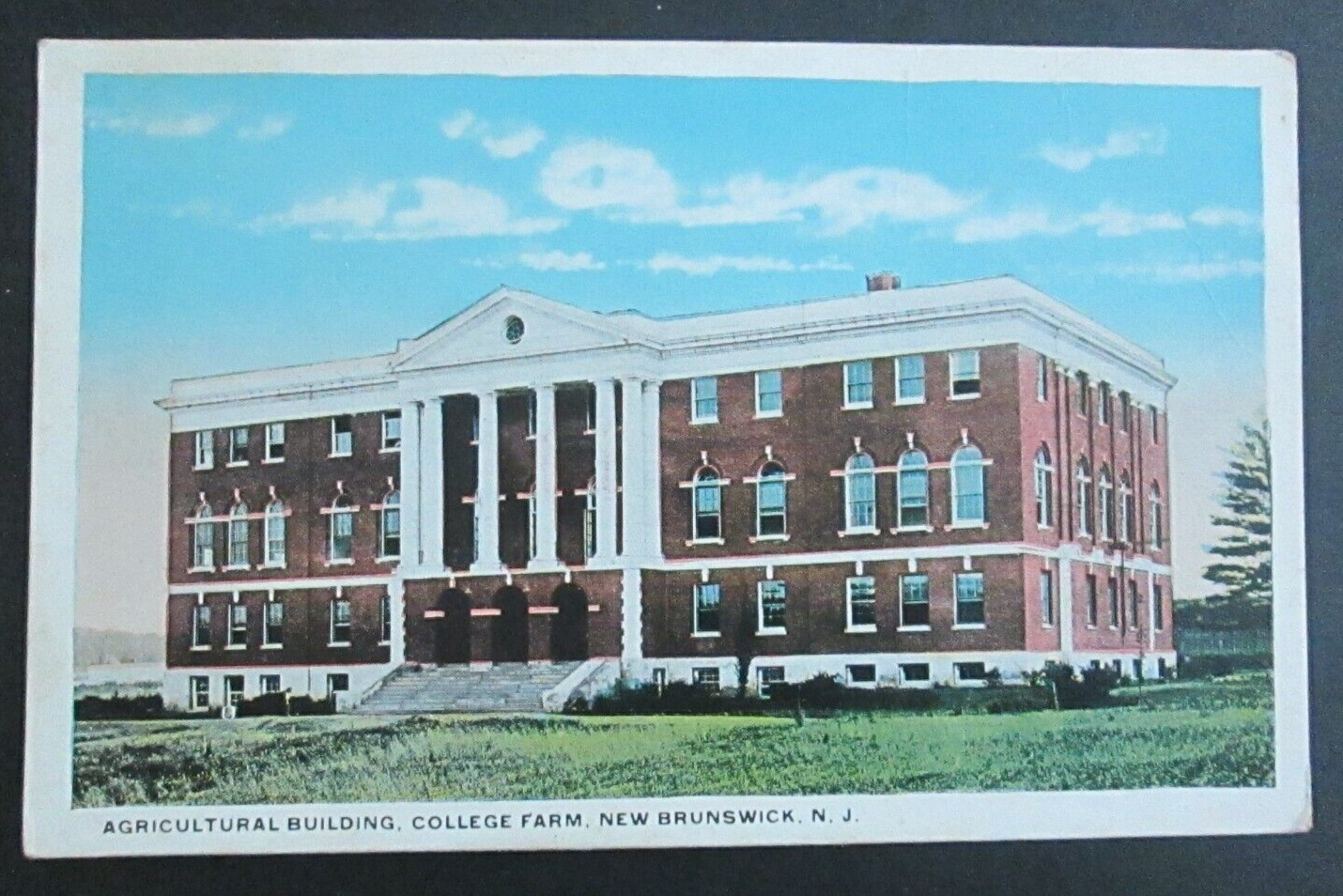 Agricultural Building College Farm New Brunswick NJ Unposted Pre Linen Postcard