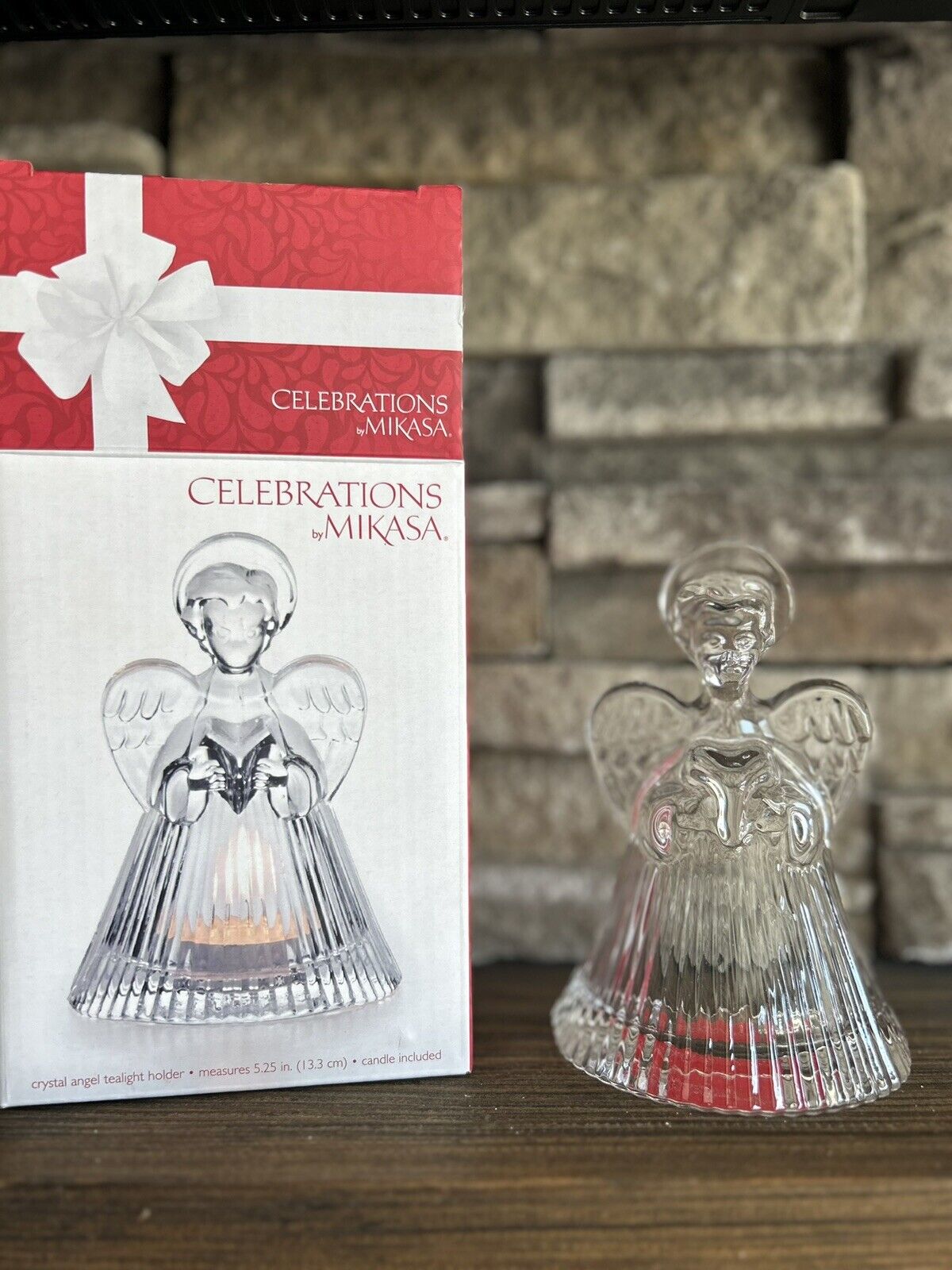 Celebrations By Mikasa Crystal Angel Tea Light Holder
