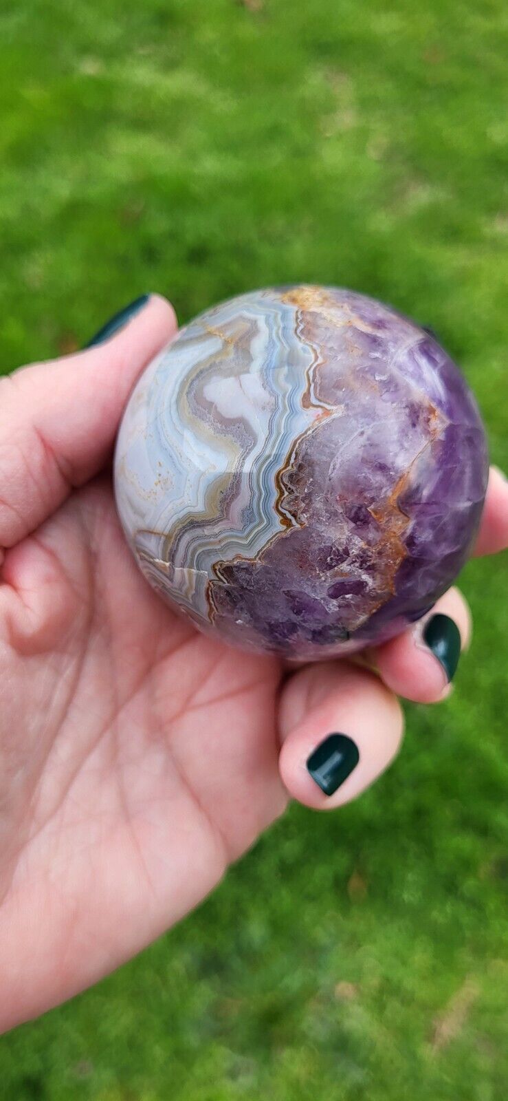 Banded Dream Amethyst Sphere Very UNIQUE hard To Find 
