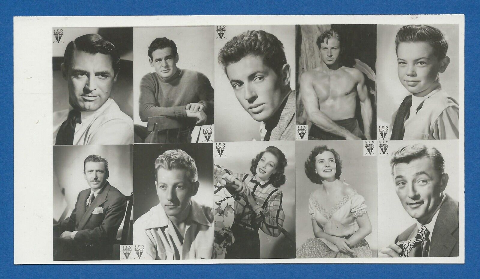 1950-51 Swedish Idolbild Langa Textserien Uncut Panel Cary Grant etc