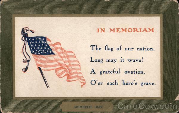 Memorial Day 1907 In Memoriam The Ullman Manufacturing Co. Antique Postcard