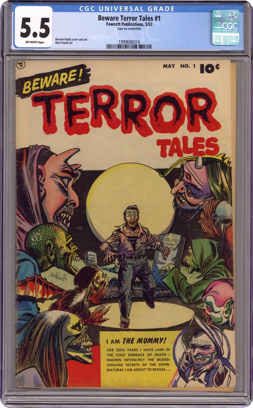 Beware Terror Tales #1 CGC 5.5 1952 1999686018