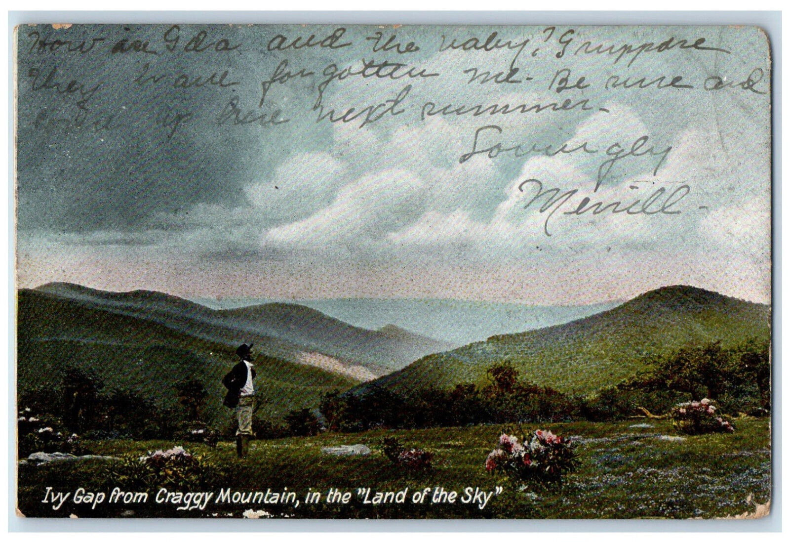 1908 Ivy Gap From Craggy Mountain In The Land Of The Sky Ashville NC Postcard