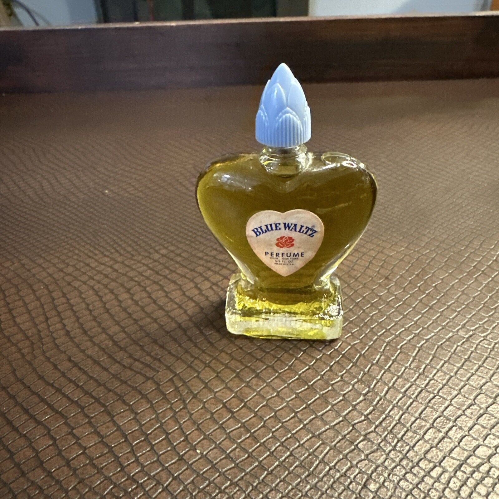 Vintage 1950s Blue Waltz Perfume 5/8 Fl Oz Bottle Splash-on
