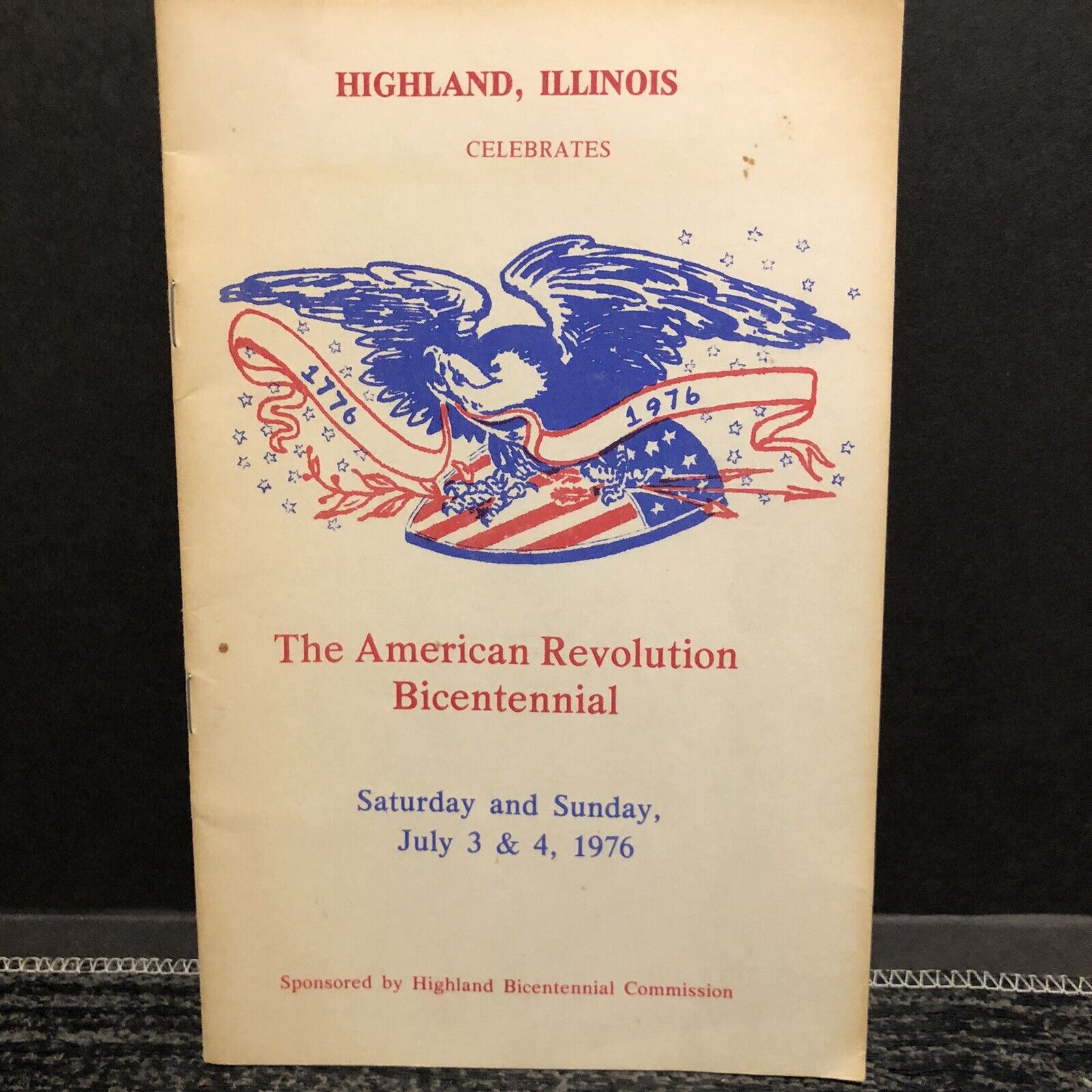 1976 Highland IL American Revolution Bicentennial Festival Program 1776 1976