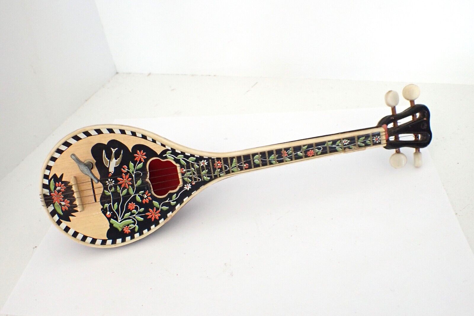 Vintage Greek Bouzouki String Instrument Lador Music Box Never On A Sunday Song