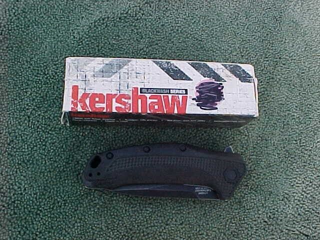 KERSHAW 1776BW SPEEDSAFE Made in USA Pocket Knife NIB Blackwash Series