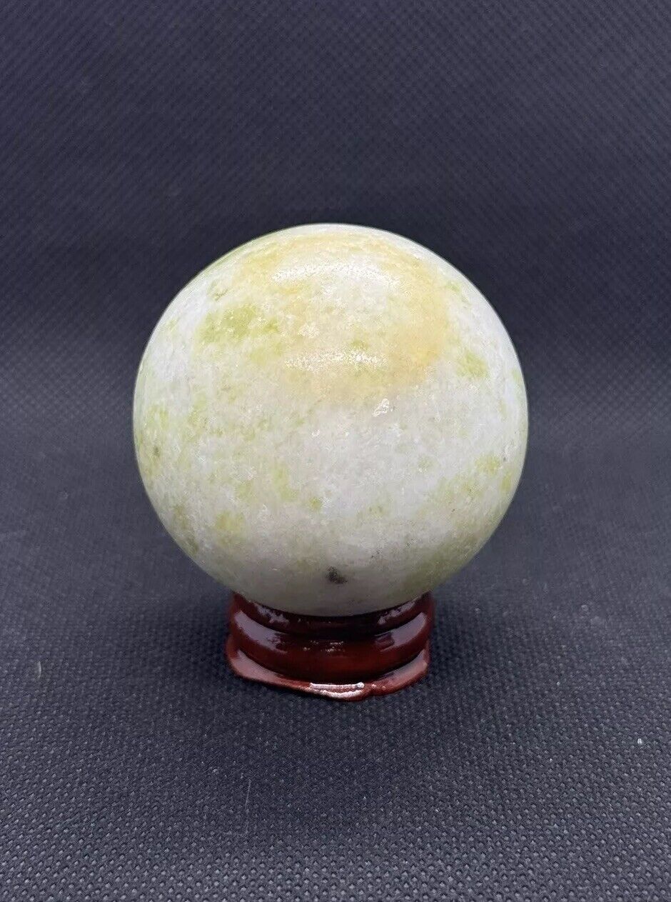 52mm Beautiful Yellow Jade Sphere /  Ball Reiki - Crystal Healing