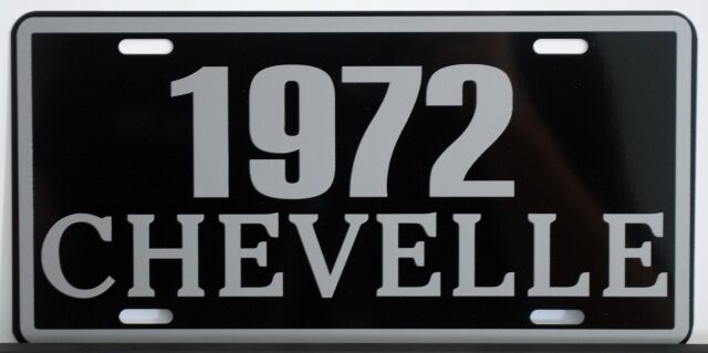 1972 72 CHEVELLE METAL LICENSE PLATE SS SUPER SPORT 327 350 396 454 CONVERTIBLE