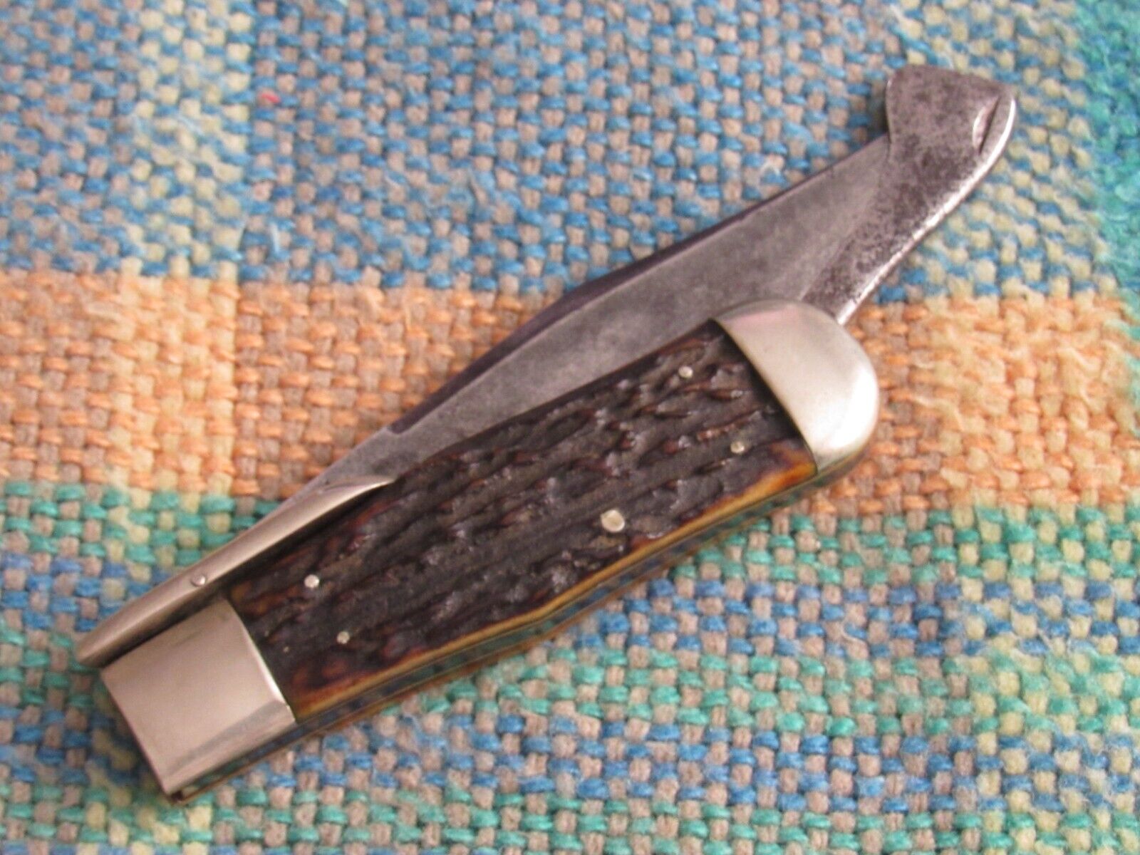 Vintage Marbles Safety Knife ~ Bone Stag 5\