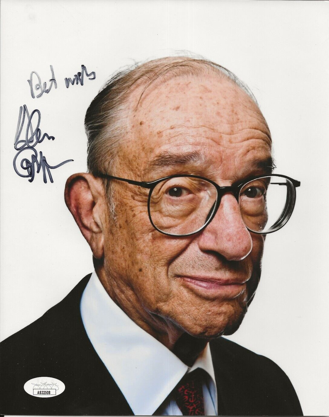 Alan Greenspan REAL hand SIGNED Photo #3 JSA COA Autographed Federal Reserve