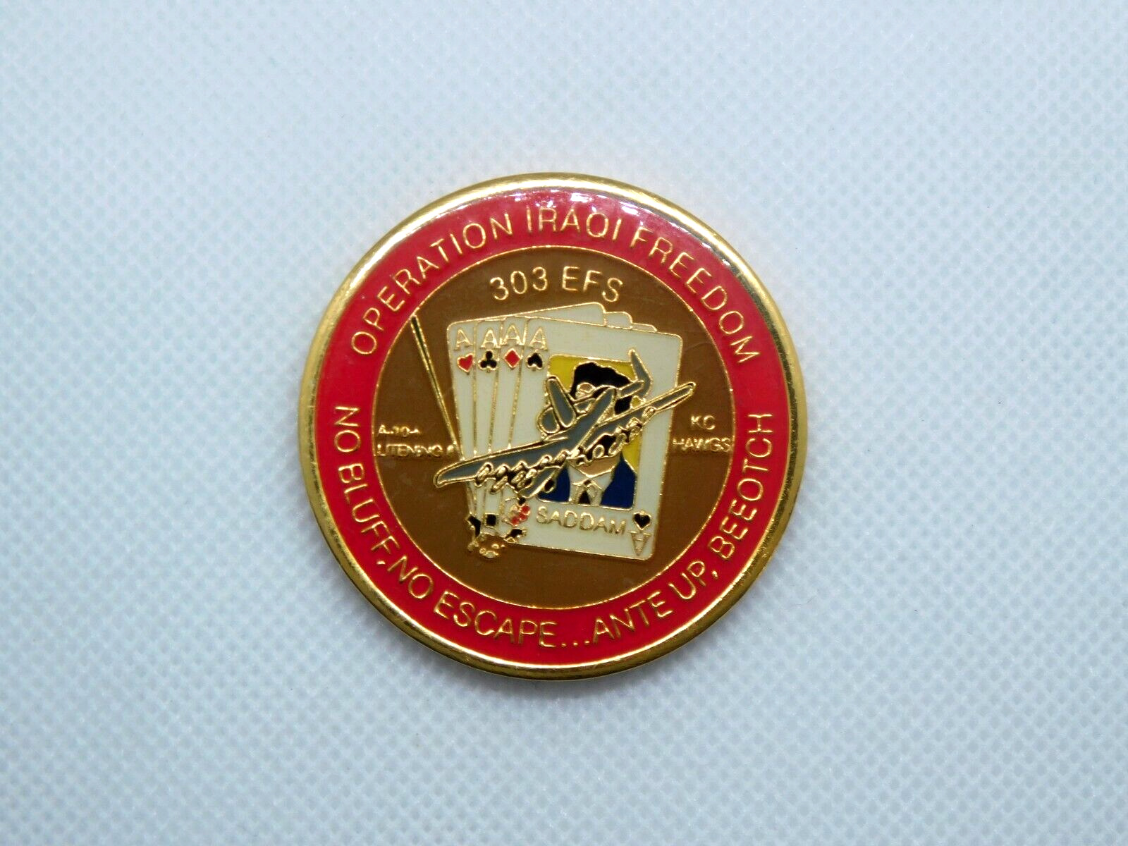 USAF 303 Fighter Squadron EFS A-10 2003 Iraqi Freedom OIF Challenge Coin
