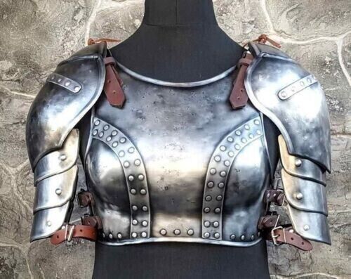 Medieval Antique Reproductions Chest Armor Women Half Armor and Pair of pauldron