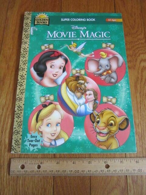 Vtg Disney Christmas Coloring Book Lion King Snow White Beauty & Beast Dumbo