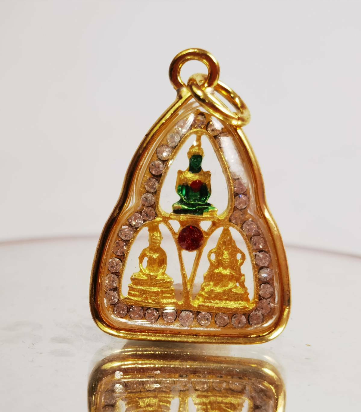3 in 1 LP Sothorn Phra Kaew Buddha Chinarat Holy Thai Amulet Gold Case Pendant 