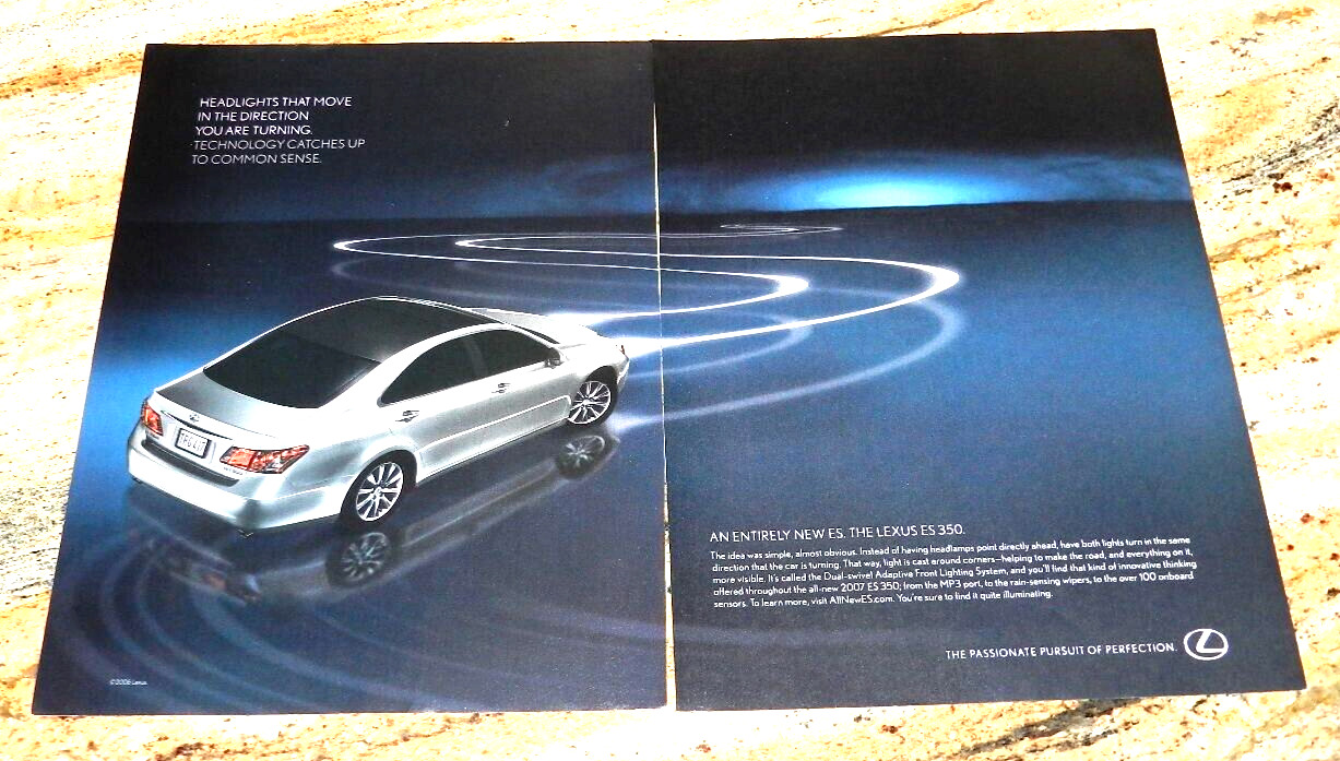2007 Lexus ES 350 Sports Sedan Original Magazine Advertisement Small Poster
