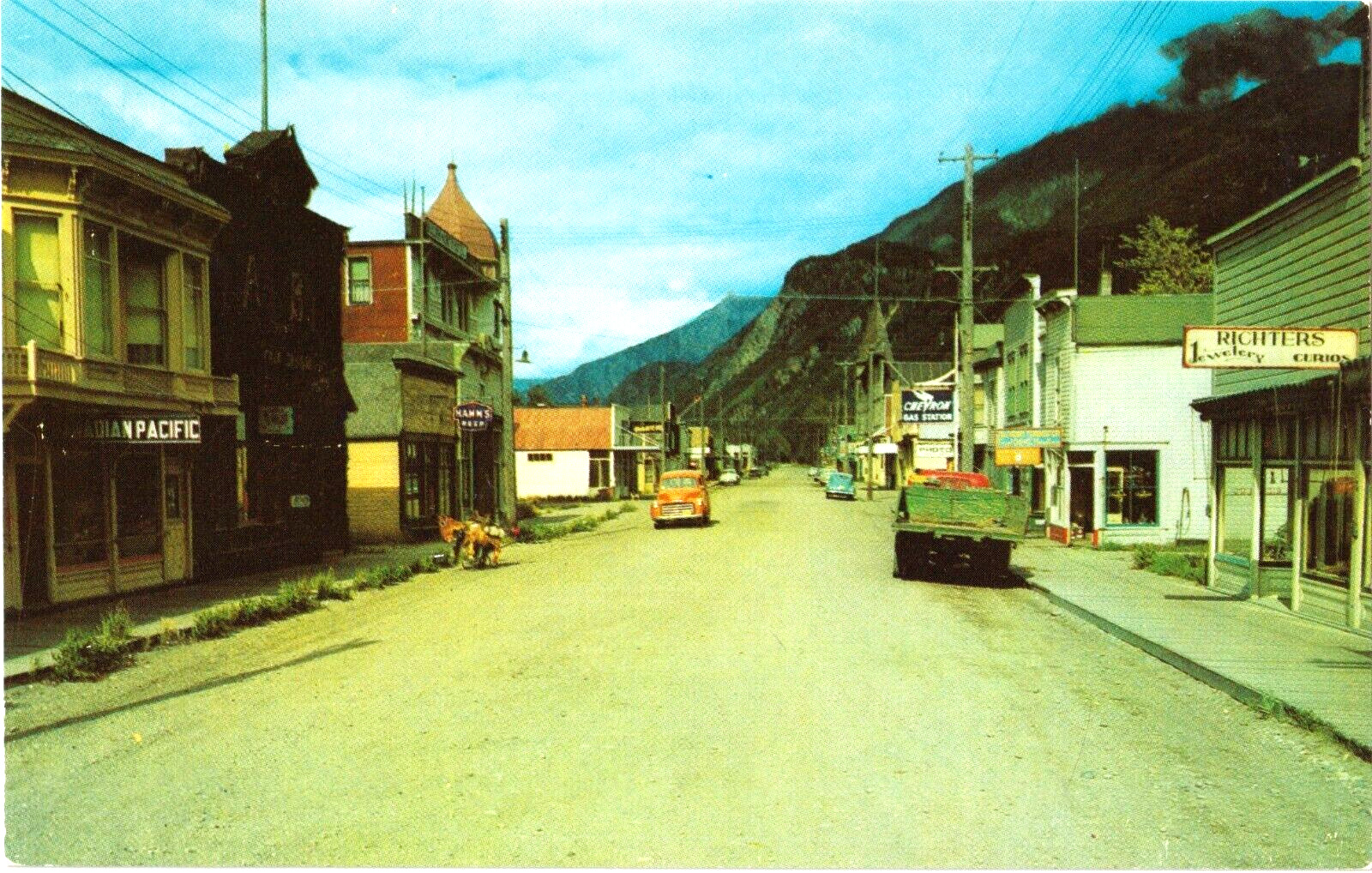 Skagway, Alaska AK-Main Street Downtown View-vintage unposted postcard
