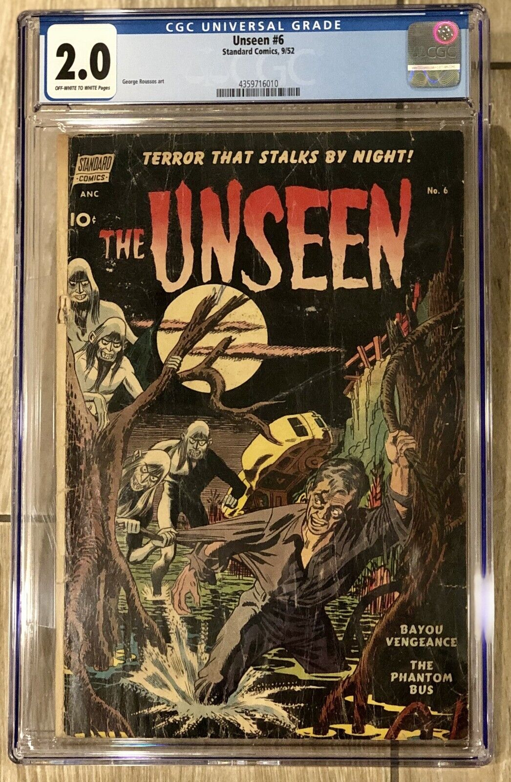 The Unseen #6 CGC 2.0 (Standard 1952) Golden Age Pre-Code Horror HTF 1/19 Zombie