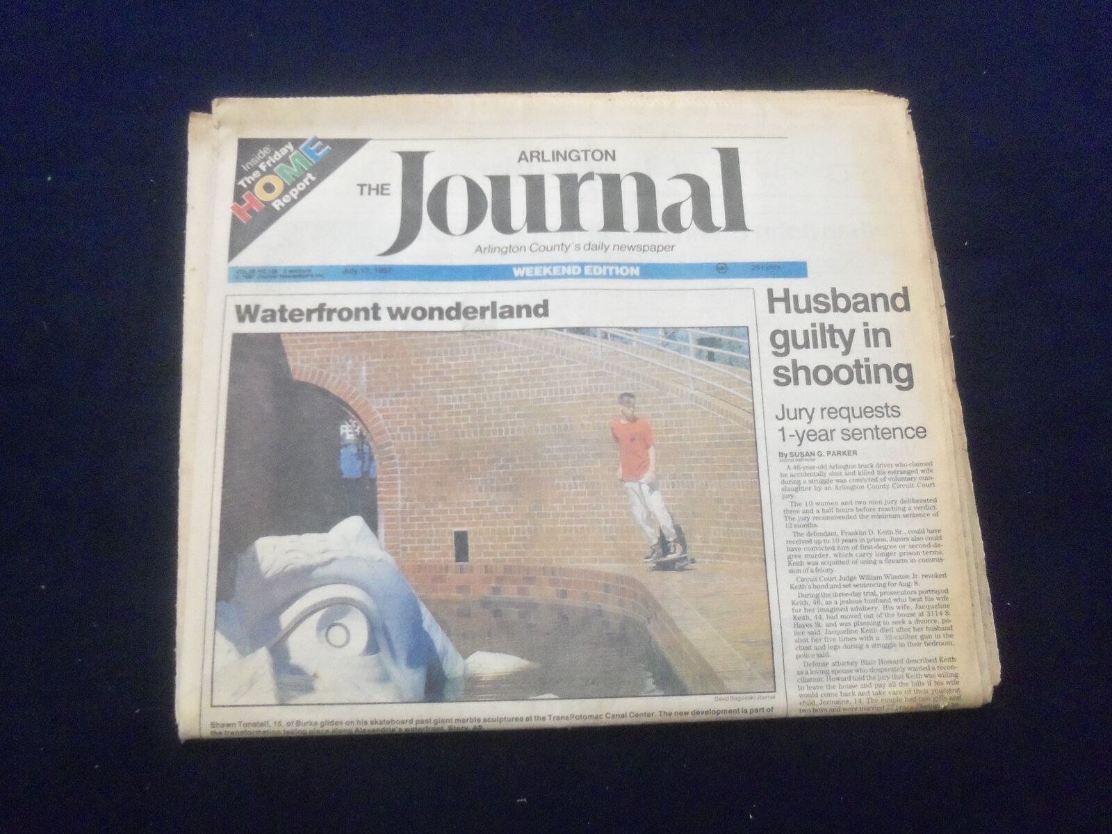 1987 JULY 17 THE ARLINGTON (VIRGINIA) JOURNAL NEWSPAPER- HUSBAND GUILTY- NP 6107