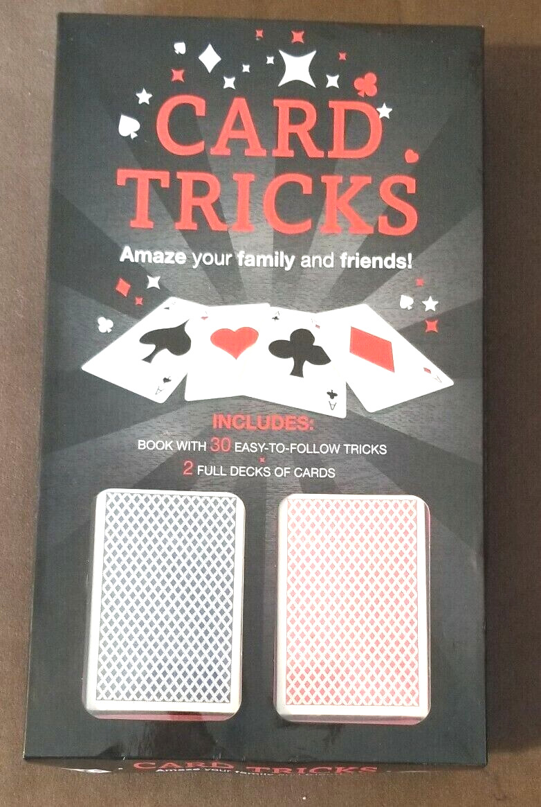Magic Card Tricks 2 Decks of Cards & Book with 30 Easy to Follow Tricks New