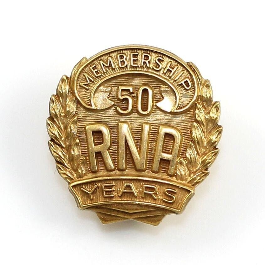 Solid 10K Gold Royal Neighbors of America “RNA” 50 Year Membership Pin