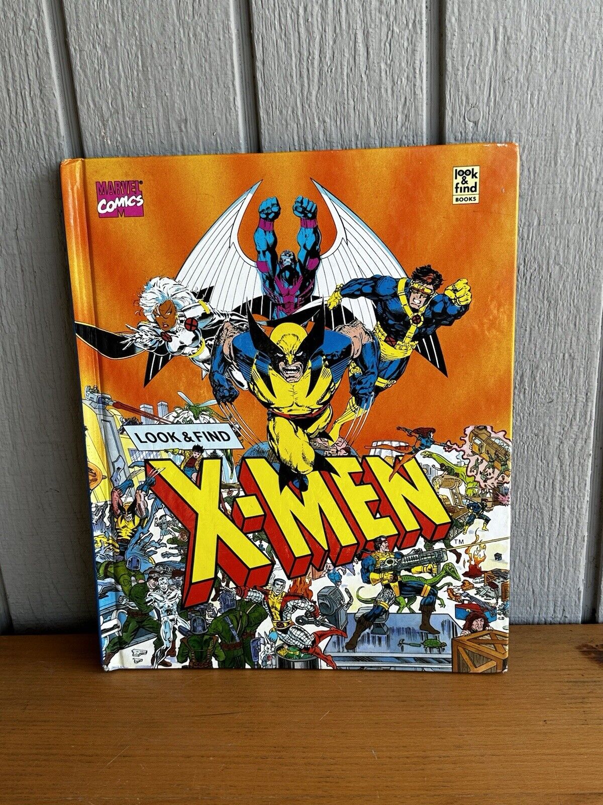 X-Men: Look and Find Book Marvel Comic Hard Cover Book Vintage 1992 USA