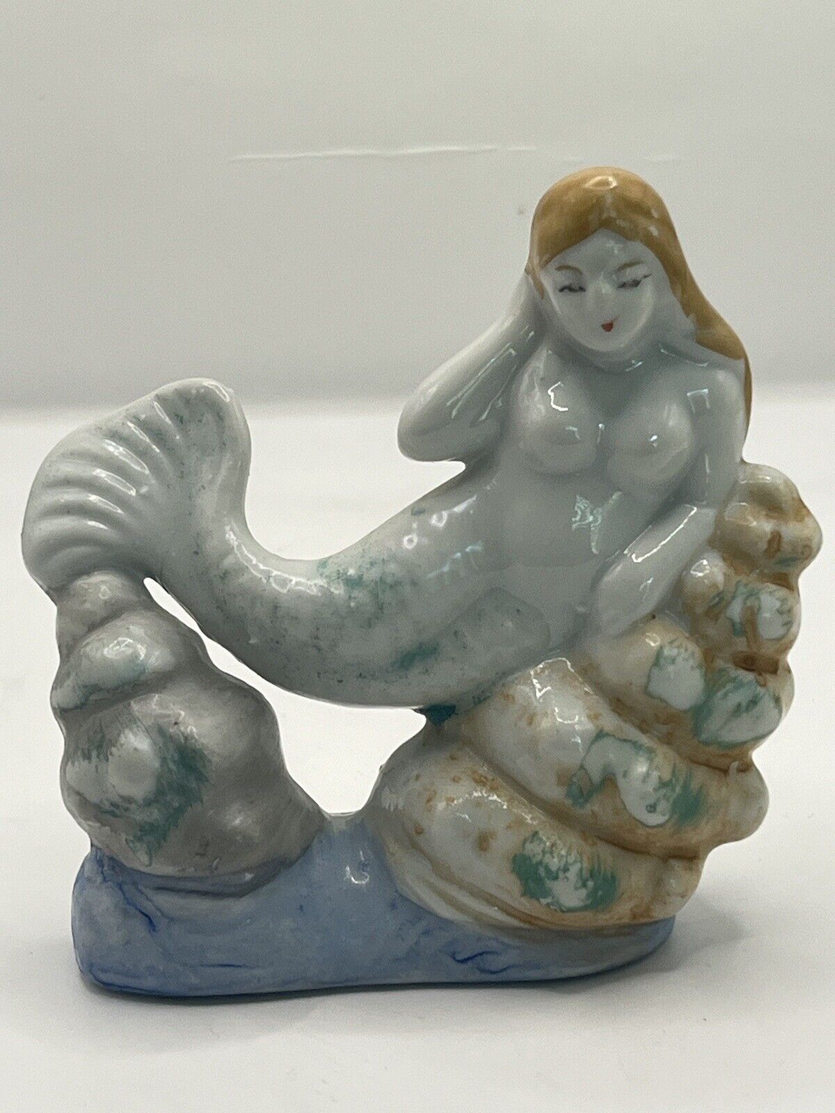 VTG Mermaid Figurine Stamped Japan